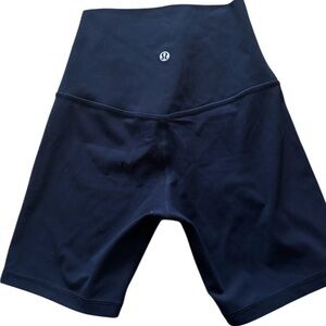 LULULEMON Align Short 6" True Navy size 2 EUC High Rise Nulu Run Gym Yoga
